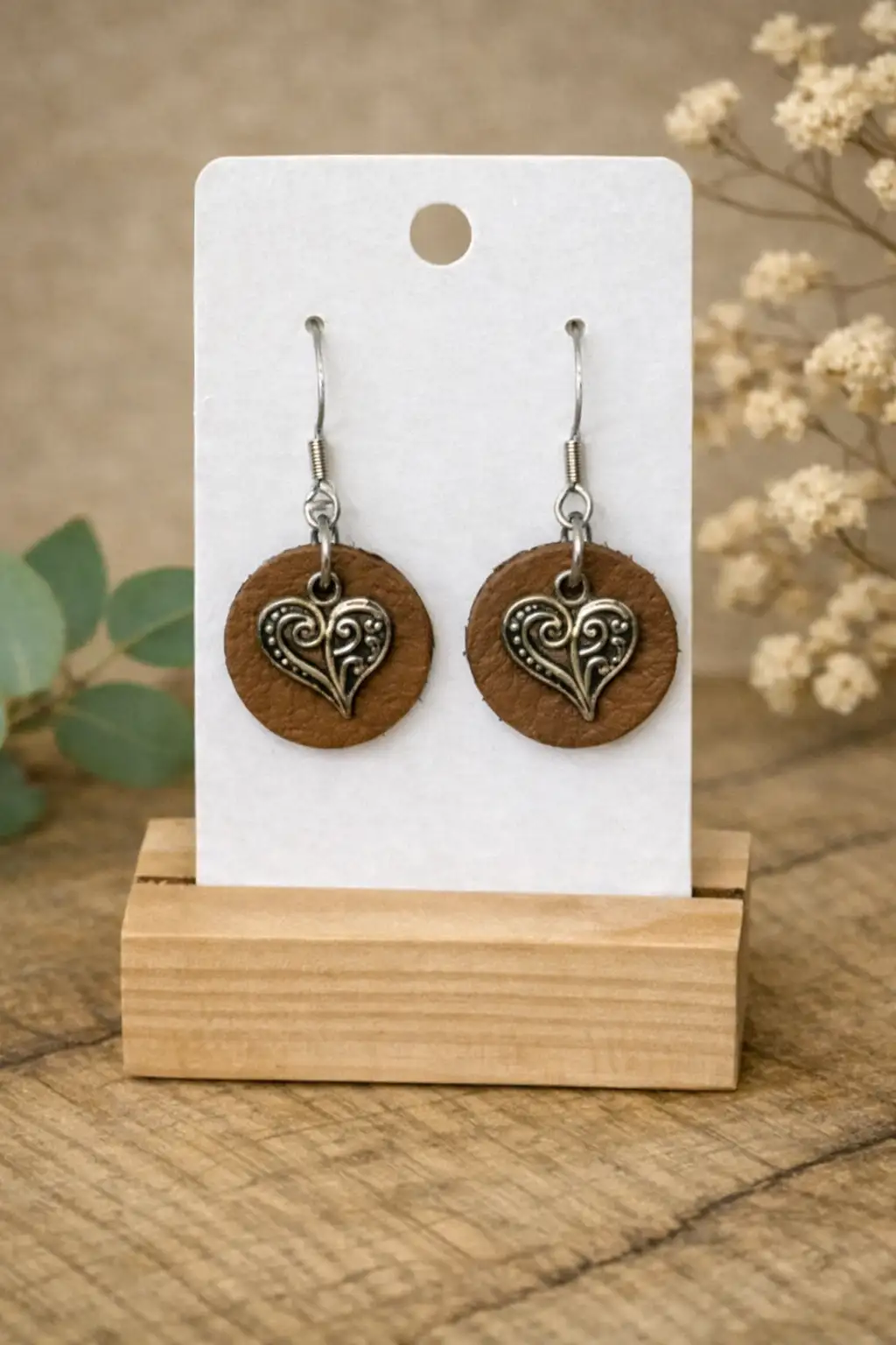 Boucles d'Oreilles - Cœur Nature