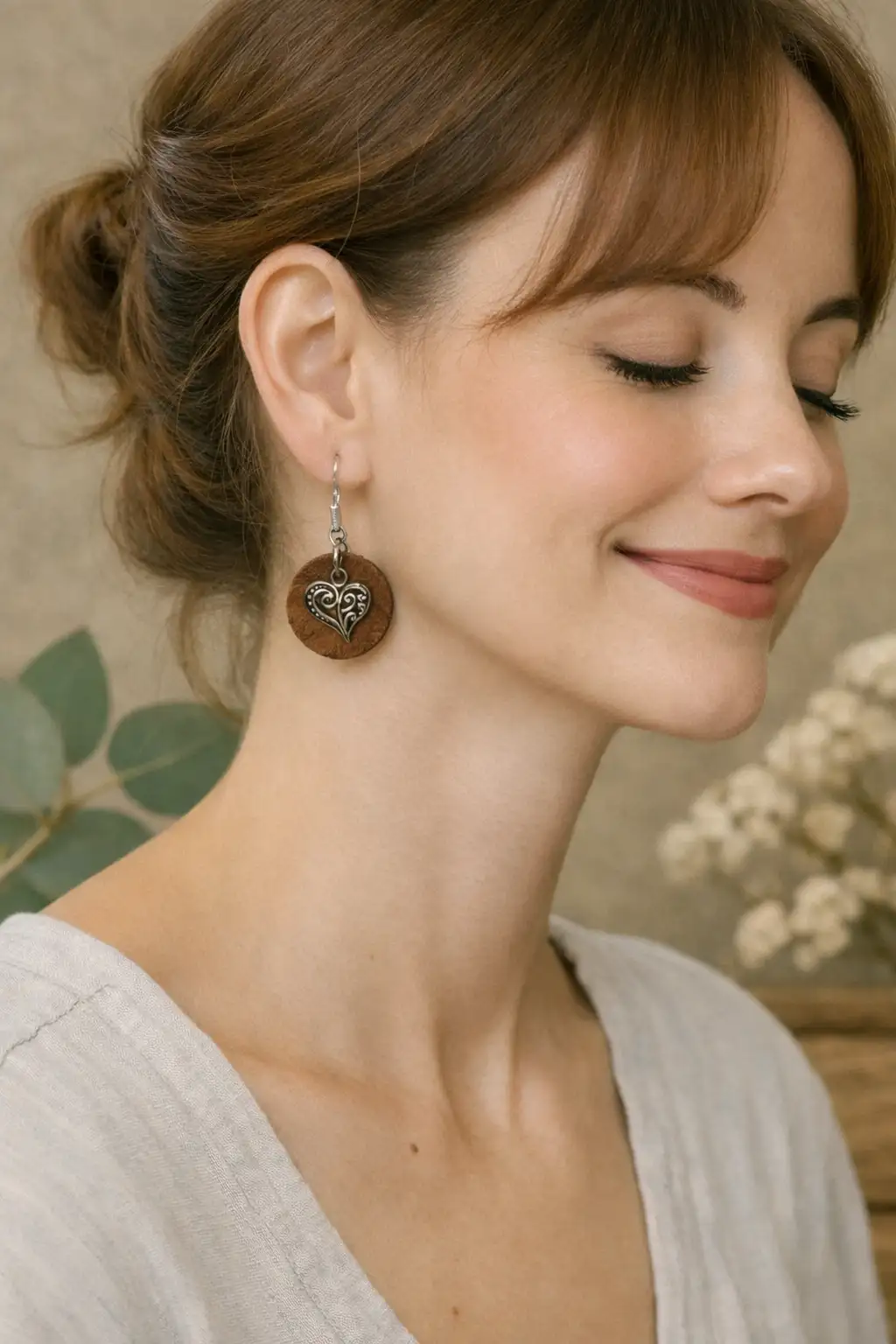 Boucles d'Oreilles - Cœur Nature