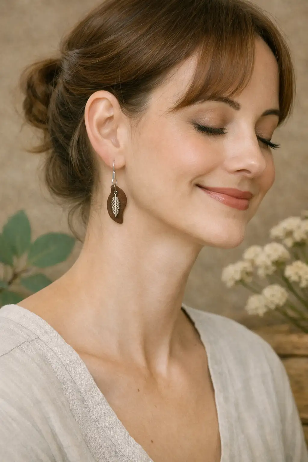 Boucles d'Oreilles - Plume des Bois
