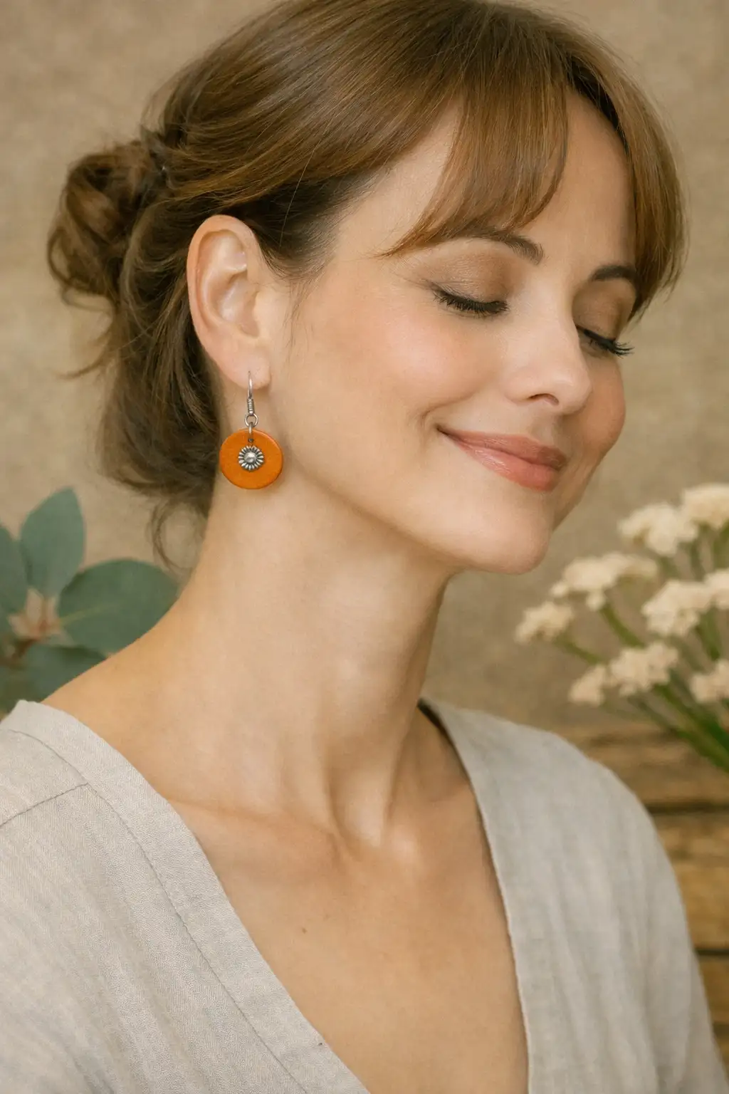 Boucles d'Oreilles - Rayon Orange
