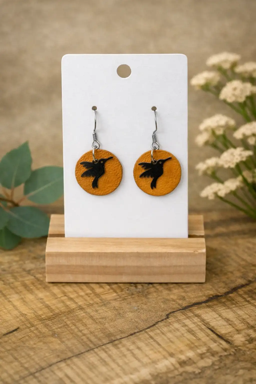 Boucles d'Oreilles - Colibri Doré