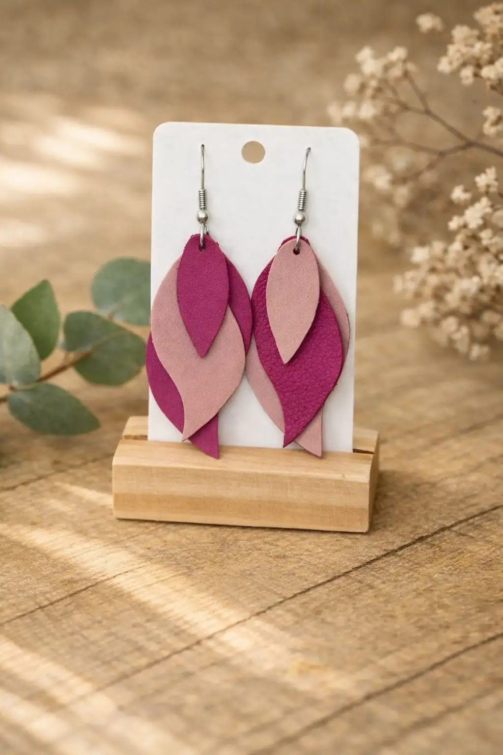 Boucles d'Oreilles - Feuilles Romance