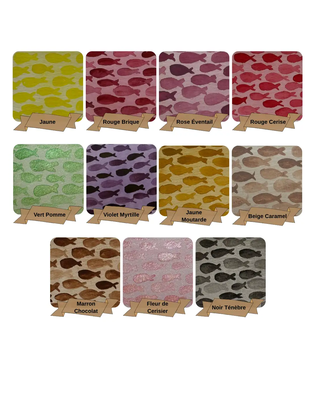 Aquarelles à l'unité